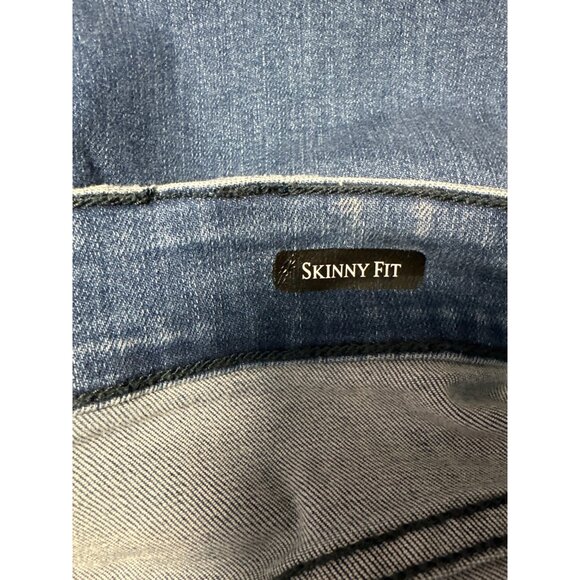 Judy Blue Distressed Cropped Skinny Jeans W/ Frayed Hem & Ripped Details Sz 22W - Picture 11 of 15